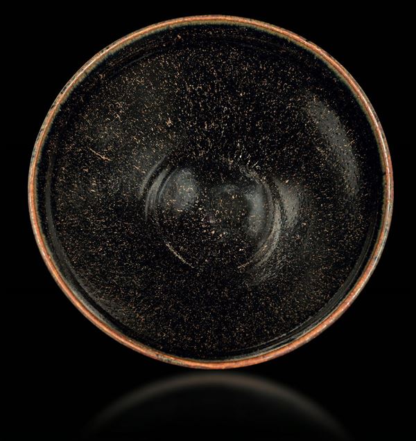 Coppa in grès monocromo marrone, Cina, Dinastia Song (960-1279)