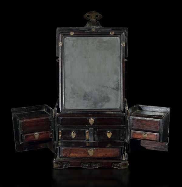 A small Huanghuali cabinet, China, 1800s