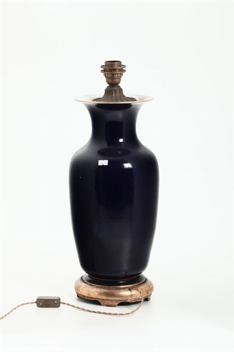 Vaso Montato a Lampada Francia, XIX Secolo