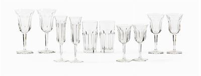 Servizio di Bicchieri Baccarat Francia, Manifattura Baccarat, Seconda Metà del XX Secolo