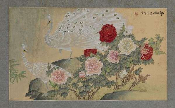 Two paintings on silk, China, early 20th century