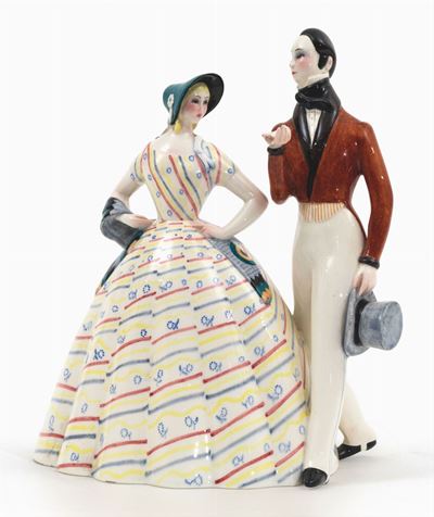Massimo Quaglino (1899-1982), Lenci, 1935passeggiata Sentimentale