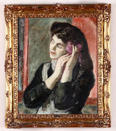 Mario Bucci (1903-1970)ritratto Femminile