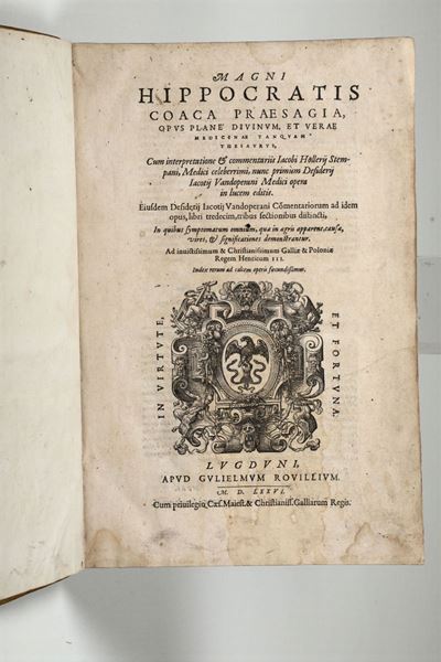 Hippocrates - Houllier,jacquesmagnis Hippocratis Coaca Praesagia,opus Plane Divinum,et Verae Medi...