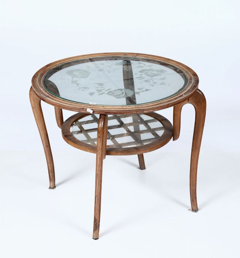 Tavolino a due ripiani in vetro, XX secolo  - Auction Furniture - Cambi Casa d'Aste