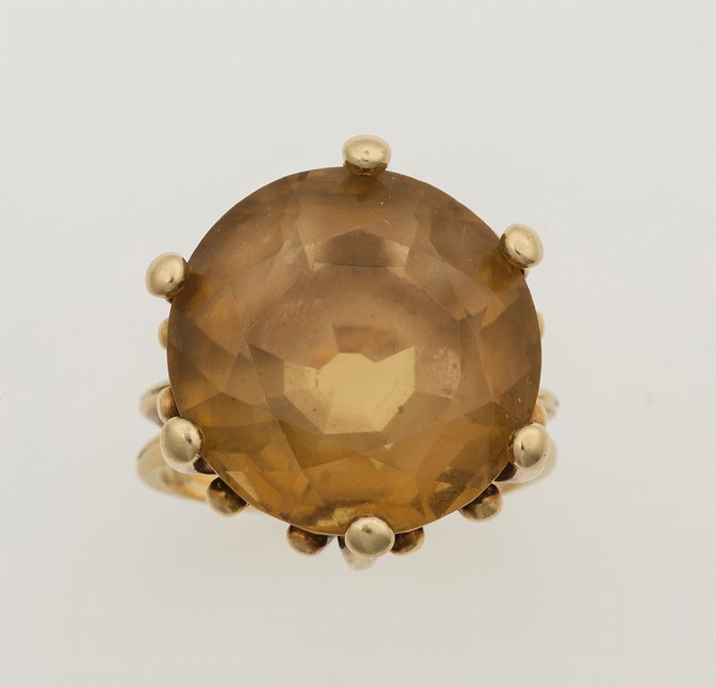 Quartz and gold ring  - Auction Jewels - Cambi Casa d'Aste