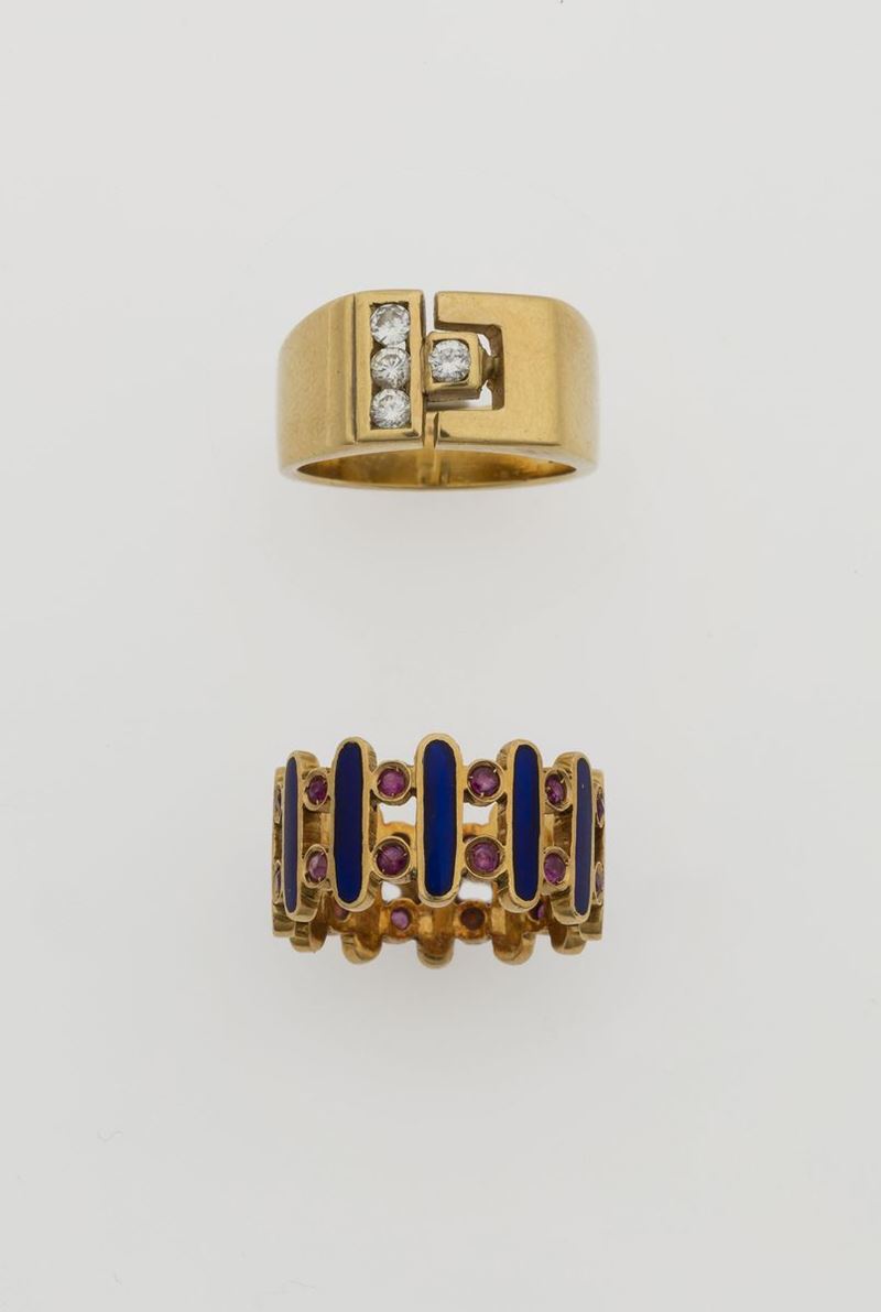 Two gold rings  - Auction Jewels - Cambi Casa d'Aste
