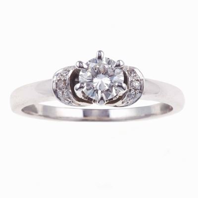 Solitaire Diamante Taglio Brillante di Ct 0,45 Circa