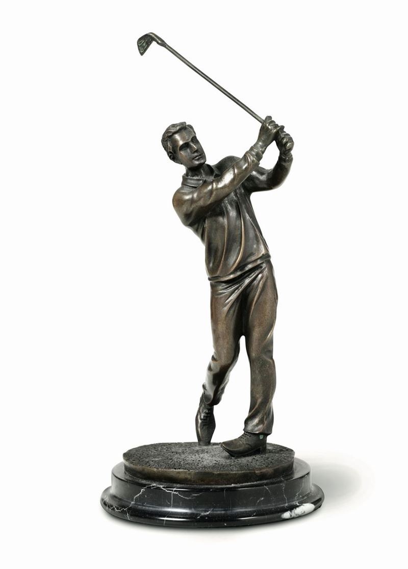 Fonditore del XIX-XX secolo Golfista  - Auction Fine Art - Cambi Casa d'Aste