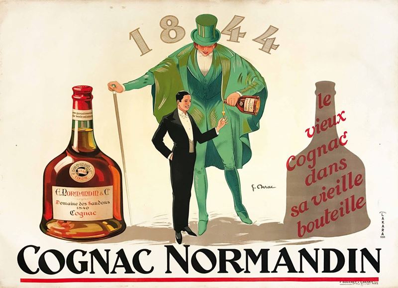Aurac G. COGNAC NORMANDIN LE VIEUX COGNAC…  - Auction Vintage Posters - Cambi Casa d'Aste