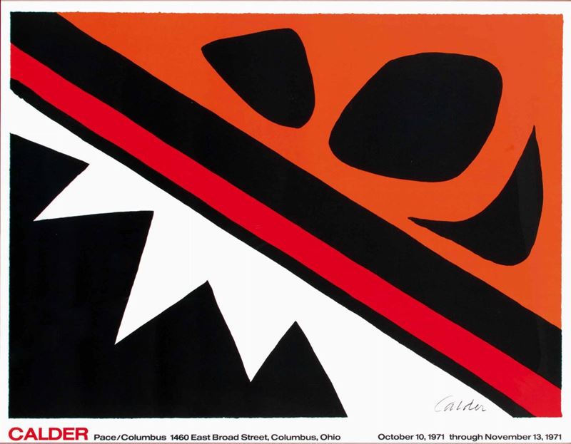 Alexander Calder (1898-1976) CALDER PACE COLUMBUS, OHIO, 1971  - Asta Manifesti d'Epoca - Cambi Casa d'Aste