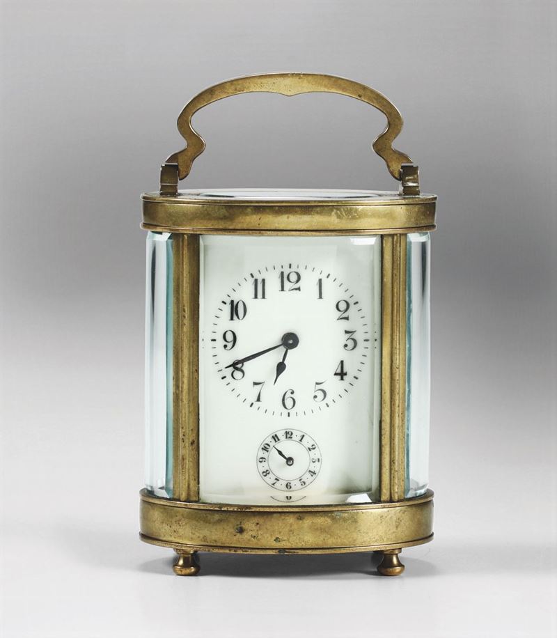 Officielle con sveglia. Cassa in metallo dorato, XIX-XX secolo  - Auction Antique Clocks - Cambi Casa d'Aste