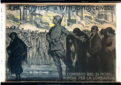 Greppi Giovanni (1884-1960)a Me Resistere… a Tutti Sottoscrivere… Comitato Lombardo