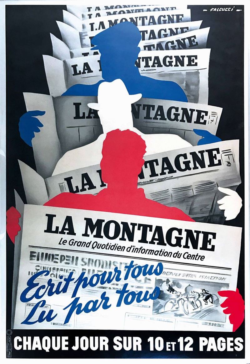 Robert Falcucci (1900-1989) LA MONTAGNE, ECRIT POUR TOUS – LU PAR TOUS  - Auction Vintage Posters - Cambi Casa d'Aste