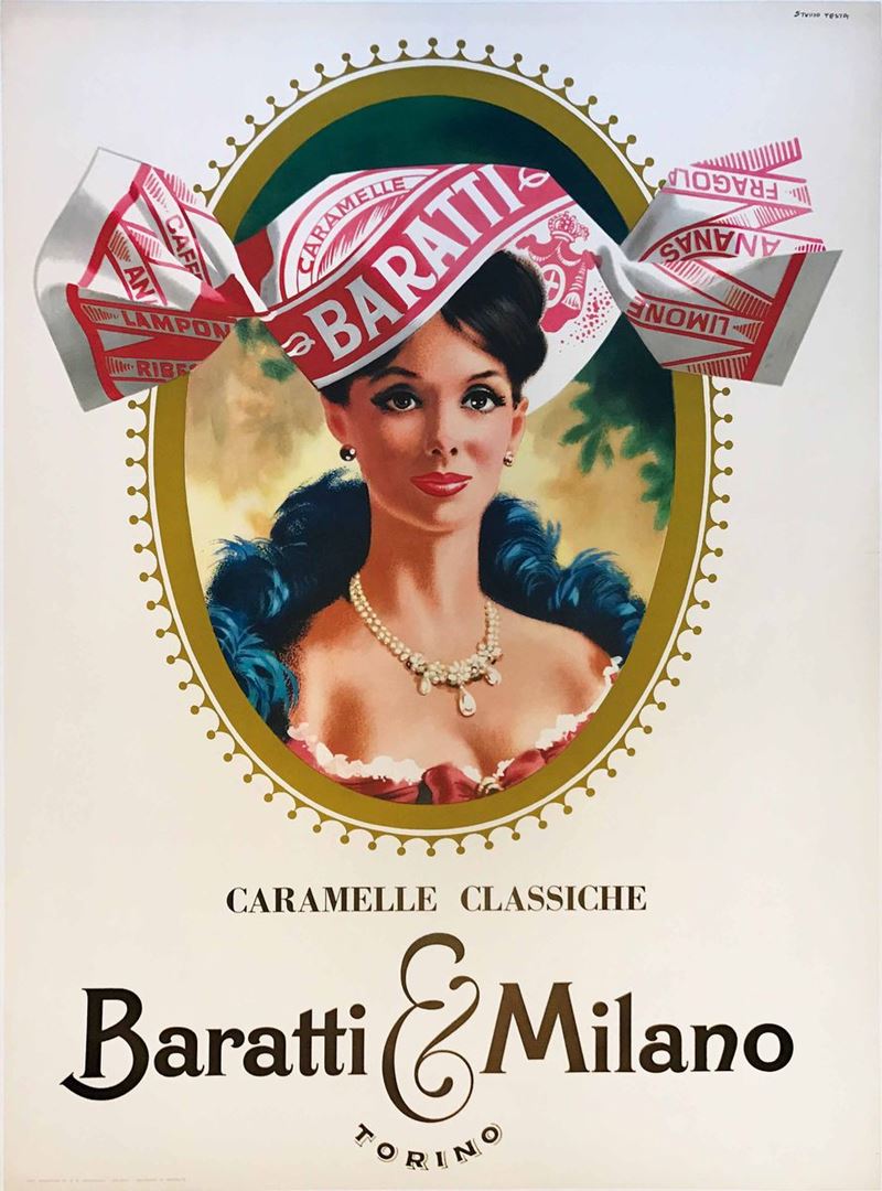 Armando Testa (1917-1992) BARATTI & MILANO CARAMELLE  - Auction Vintage Posters - Cambi Casa d'Aste
