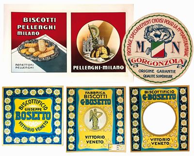 Artista Non Identificatobiscotti Pellenghi Milano / Biscottificio Bosetto Vittorio Veneto / Froma...