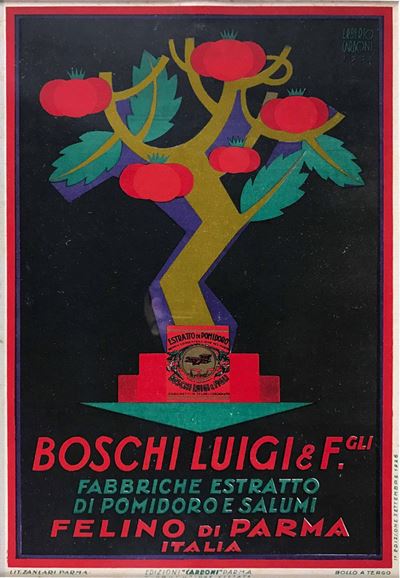 Erberto Carboni (1899 – 1984)boschi Luigi… Fabbriche Estratto di Pomodoro e Salumi – Felino di Pa...