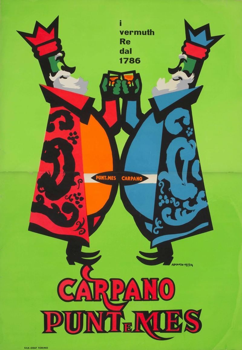 Armando Testa (1917-1992) CARPANO / I VERMUTH RE DAL 1786  - Auction Vintage Posters - Cambi Casa d'Aste