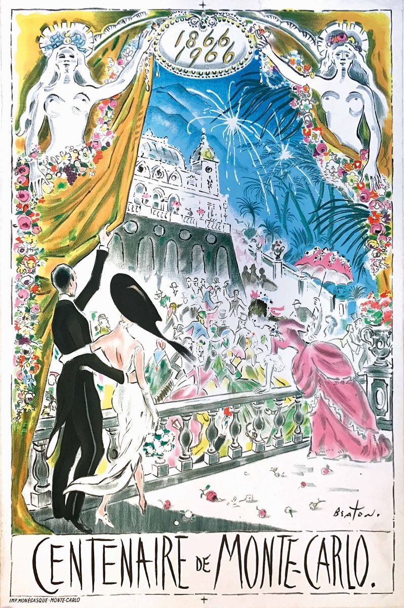 Cecil Beaton (1904-1980) CENTENAIRE DE MONTE-CARLO  - Asta Manifesti d'Epoca - Cambi Casa d'Aste