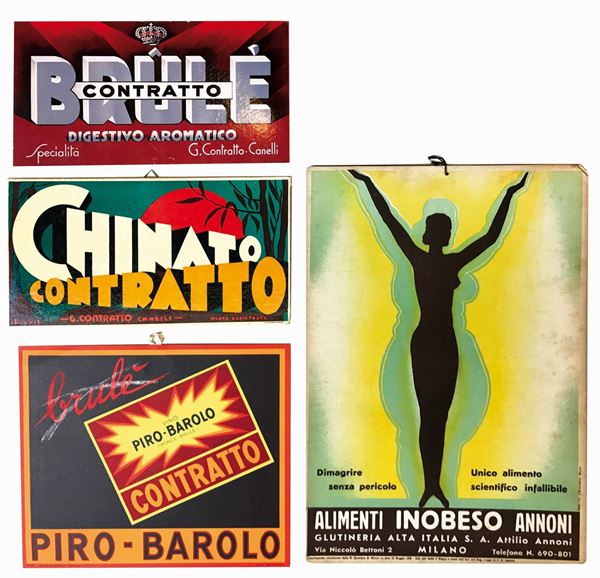 Chiarello and Unknown artists CHINATO CONTRATTO / BRULE’ CONTRATTO / PIRO-BAROLO CONTRATTO / ALIMENTI INOBESO