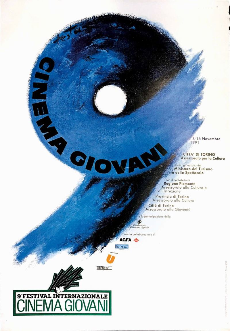 Armando Testa (1917-1992) CINEMA GIOVANI 9° FESTIVAL INTERNAZIONALE  - Auction Vintage Posters - Cambi Casa d'Aste
