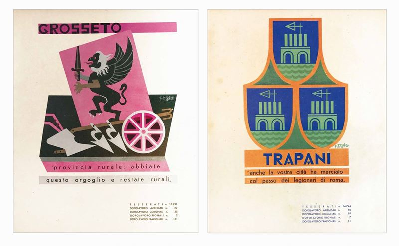 Fortunato Depero (1892-1960) TRAPANI  - Asta Manifesti d'Epoca - Cambi Casa d'Aste