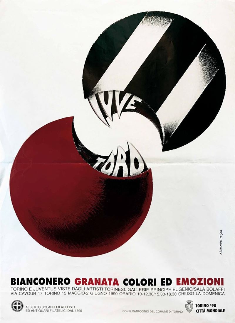 Armando Testa (1917-1992) BIANCONERO GRANATA COLORI ED EMOZIONI  - Auction Vintage Posters - Cambi Casa d'Aste
