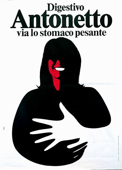 Armando Testa (1917-1992)digestivo Antonetto, Via lo Stomaco Pesante