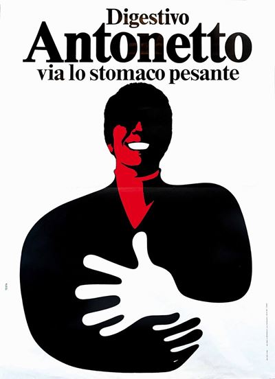 Armando Testa (1917-1992)digestivo Antonetto, Via lo Stomaco Pesante