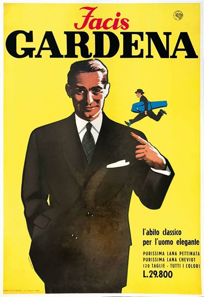 Armando Testa (1917-1992)facis Gardena L’abito Classico per L’uomo Elegante