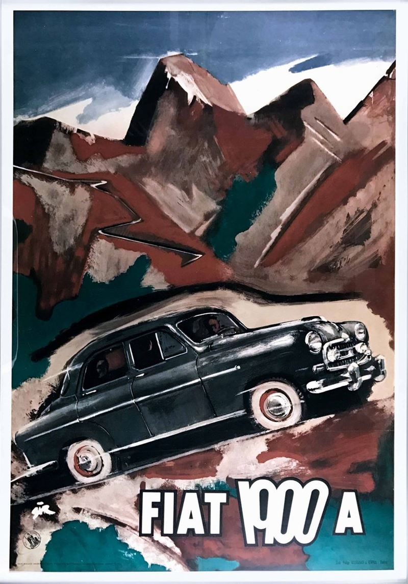 Mario Sironi (1885-1961) FIAT 1900 A  - Auction Vintage Posters - Cambi Casa d'Aste