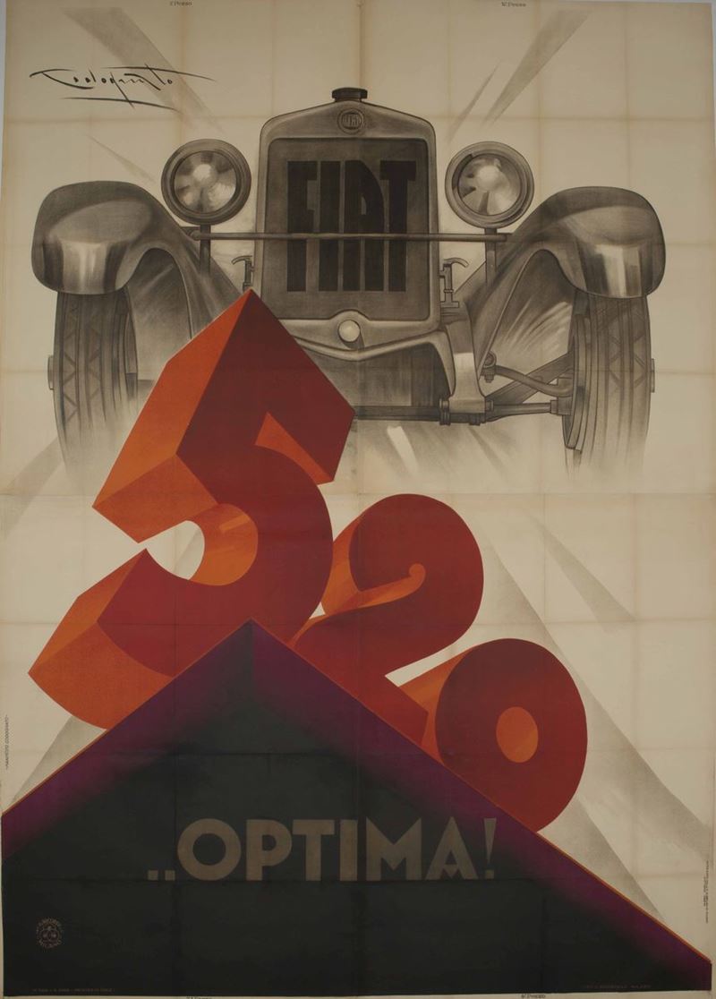Plinio Codognato (1878-1940) FIAT 520… OPTIMA!  - Auction Vintage Posters - Cambi Casa d'Aste