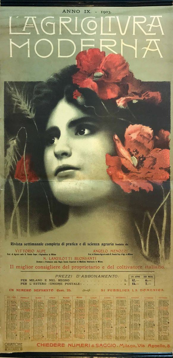 Unknown artist L’AGRICOLTURA MODERNA  - Auction Vintage Posters - Cambi Casa d'Aste