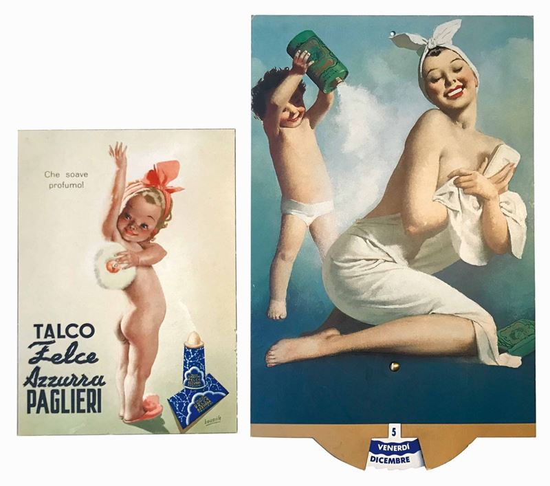 Gino Boccasile (1901-1952) BOROTALCO ROBERTS / TALCO FELCE AZZURRA PAGLIERI  - Auction Vintage Posters - Cambi Casa d'Aste