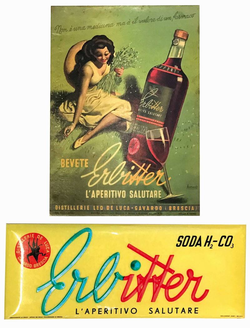 Gino Boccasile (1901-1952) BEVETE ERBITTER / ERBITTER L’APERITIVO SALUTARE  - Auction Vintage Posters - Cambi Casa d'Aste