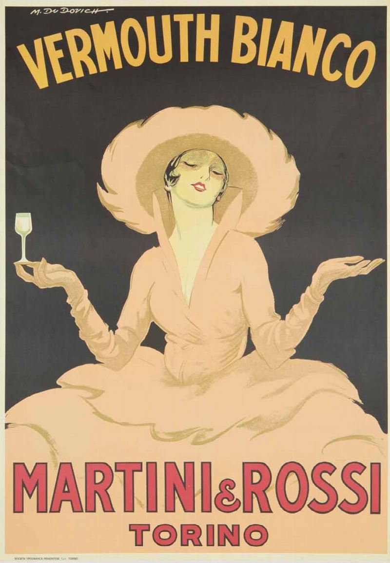 Marcello Dudovich (1878-1962) VERMOUTH BIANCO / MARTINI & ROSSI  - Auction Vintage Posters - Cambi Casa d'Aste
