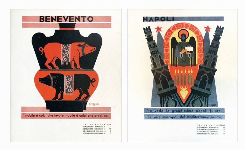 Fortunato Depero (1892-1960) BENEVENTO / NAPOLI  - Auction Vintage Posters - Cambi Casa d'Aste