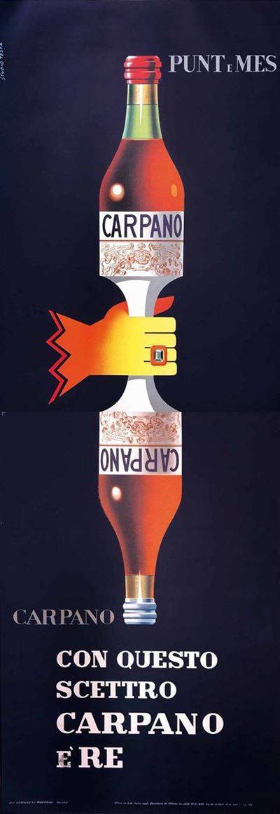 Armando Testa (1917-1992)carpano, con Questo Scettro Carpano E’ Re
