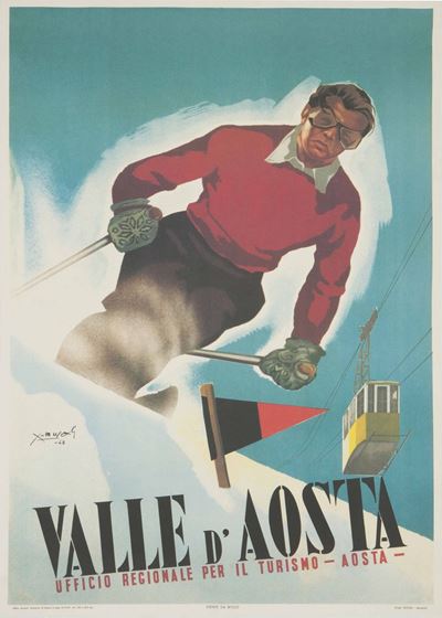 Arnaldo Musati (1916-1988)valle D’aosta - Sciatore