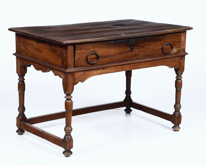 Tavolo ad un cassetto, XIX secolo  - Auction Furniture - Cambi Casa d'Aste