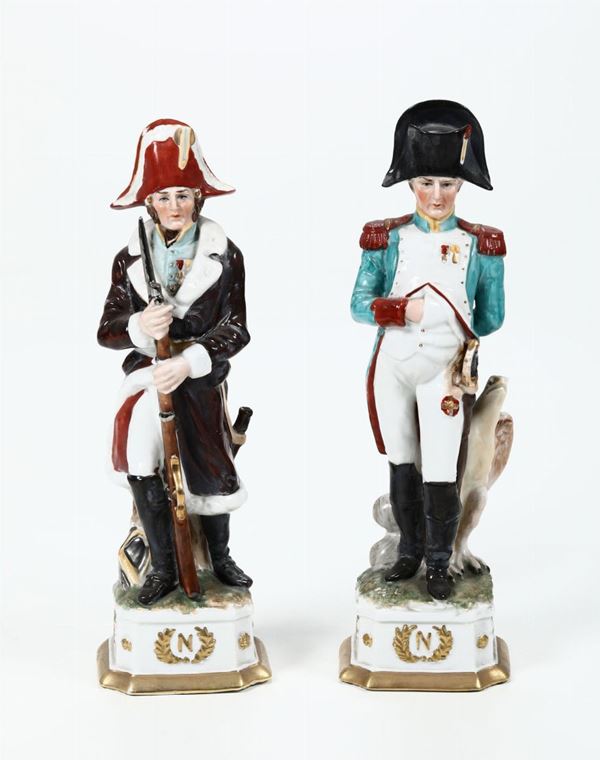 Due figurine di Napoleone e un ufficiale Italia, prima metà del XX secolo