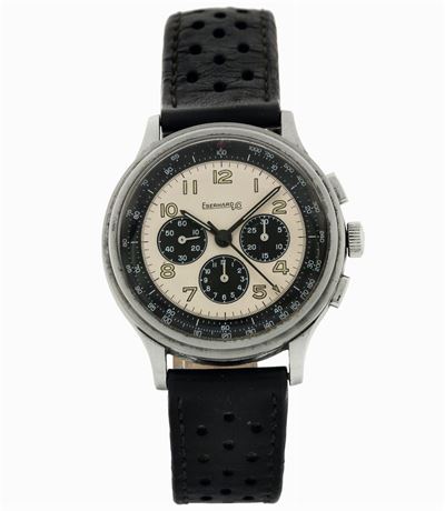 Eberhard, Aviograf, Ref.31018. Orologio da Polso, in Acciaio, Cronografo, con Fibbia Originale. R...
