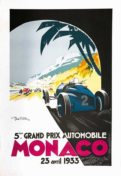 Geo Ham (1900-1972)5.e Grand Prix Automobile Monaco 23 Avril 1933