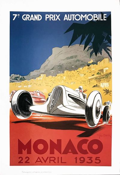 Geo Ham (1900-1972)7.e Grand Prix Automobile Monaco 22 Avril 1935