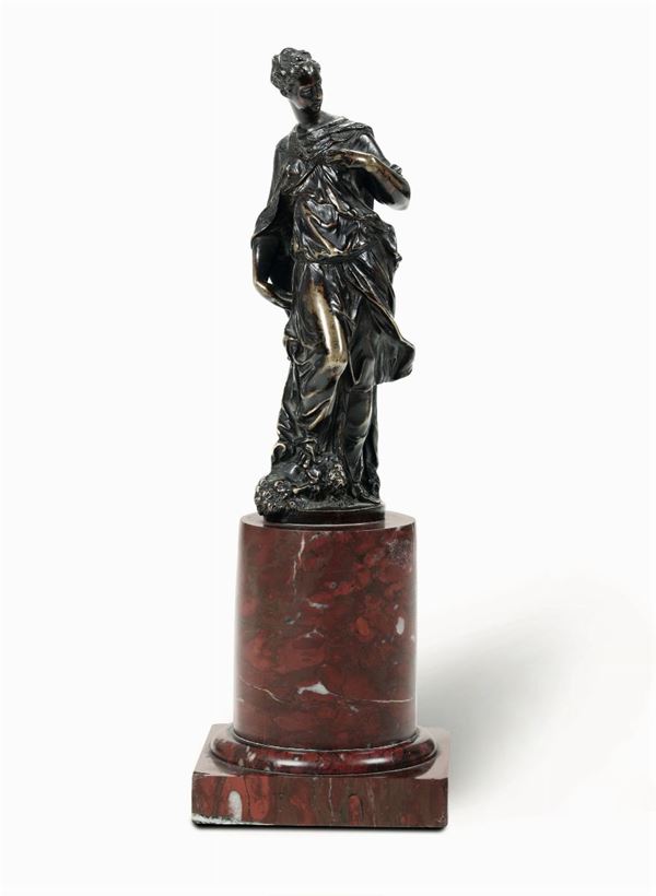 Giuditta in bronzo fuso, cesellato e patinato. Scuola veneta del XVIII-XIX secolo, derivata dai modelli di Tiziano Aspetti