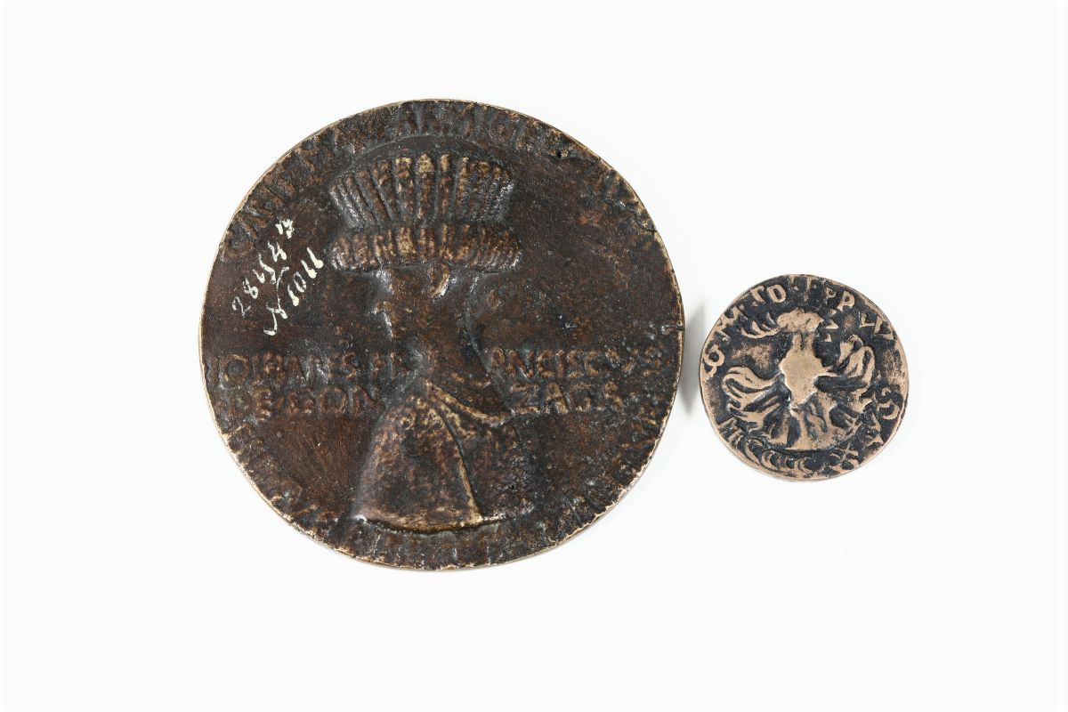 Medaglia Commemorativa in Bronzo e Altra Piccola Medaglia