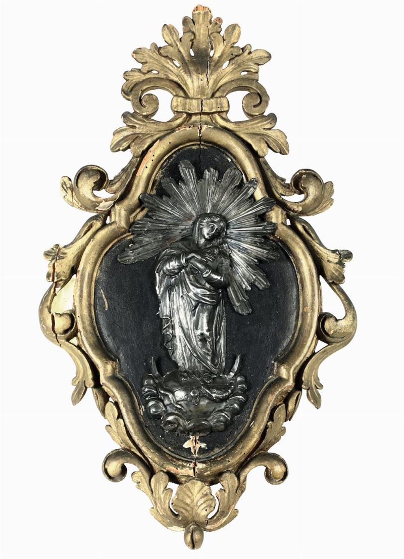 A silver holy water fount, Genoa, 1700s  - Auction Silvers - Timed Auction - Cambi Casa d'Aste