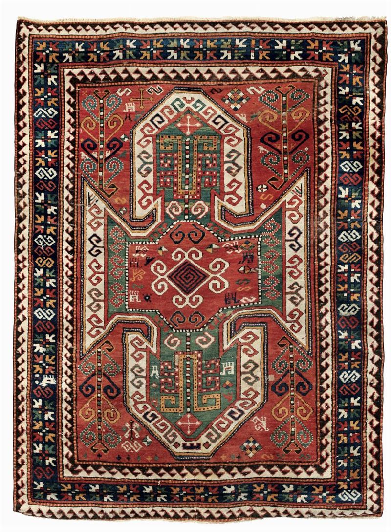 Tappeto caucasico Kazak Sevan fine XIX secolo  - Asta Importanti Sculture, Arredi e Oggetti d'Arte - Cambi Casa d'Aste