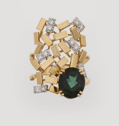 Repossi. Anello con Tormalina e Diamanti