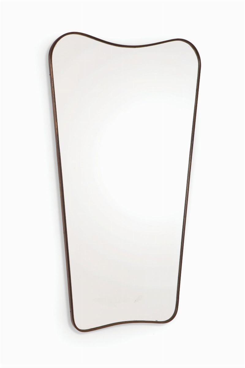 Specchiera con profilo in ottone.  - Auction Design 200 - Cambi Casa d'Aste